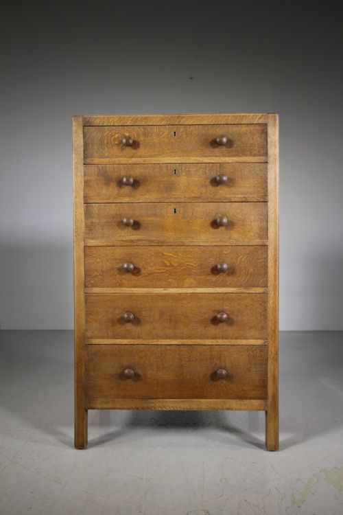 Heals Antique Oak Chest of Drawers