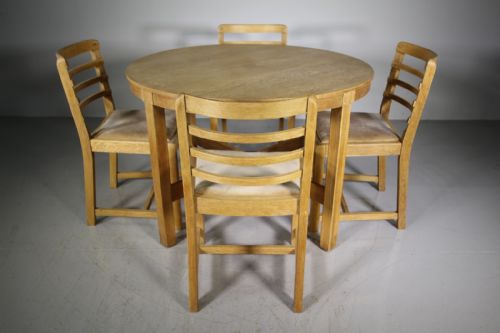 Heals of London 1920’S Oak Dining Table & Chairs Set
