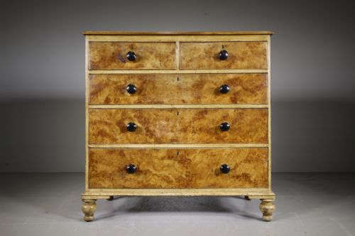 English Georgian Antique Chest of Drawers in Original Paint