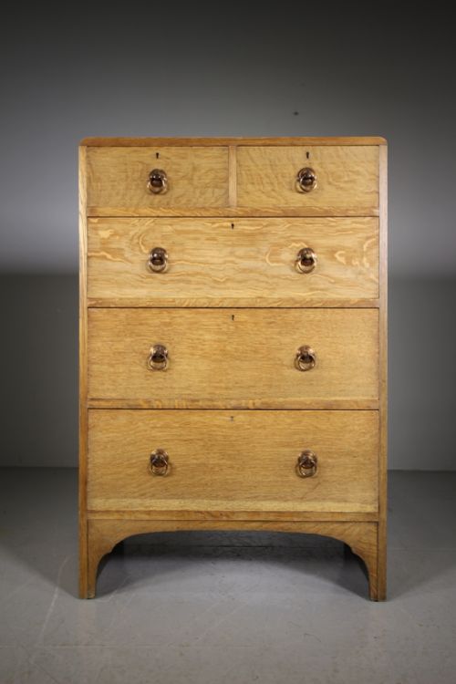 19th Century Antique Oak Liberty London Chest of Drawers