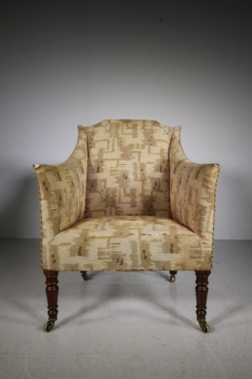 
Quality English 19th Century Antique Upholstered Armchair
