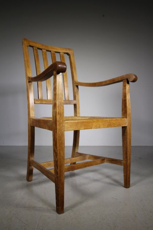 Heals of London Antique Oak Desk Chair – Labelled