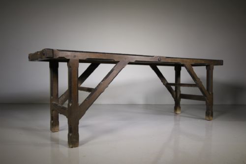 English 19th Century Antique Oak Hallway Bench
