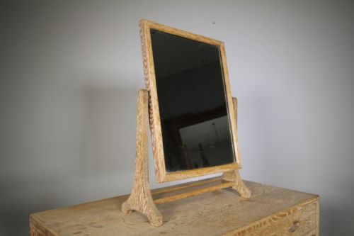 Rare Heals of London 1920'S Oak Dressing Mirror