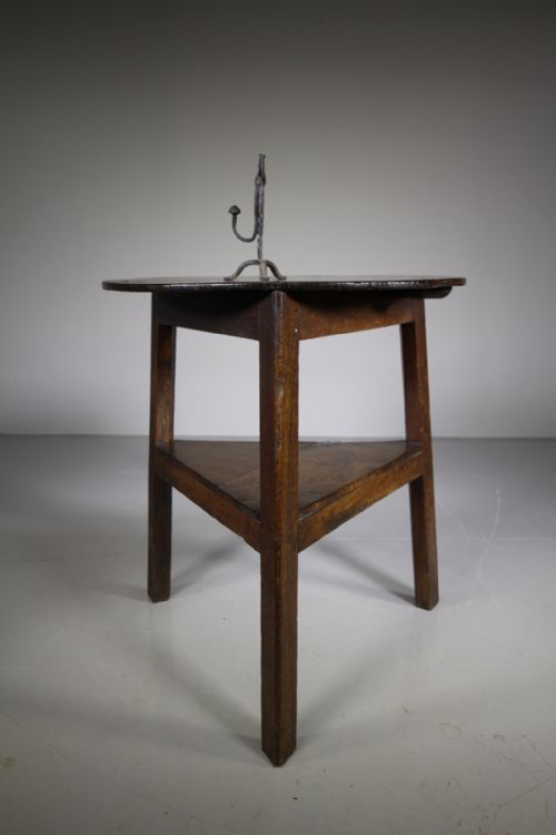 English 18th Century Antique Period Oak Cricket Table