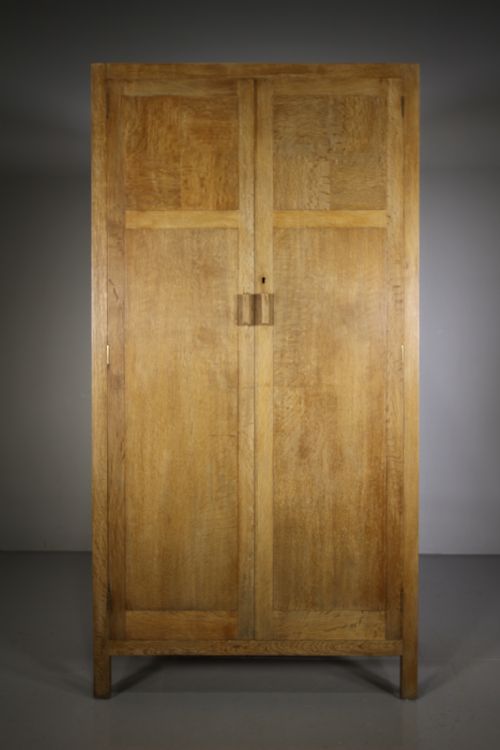
Heals Antique Oak Double Wardrobe – Labelled