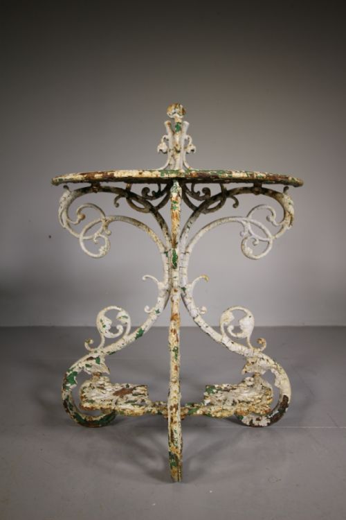 Beautiful English 19th Century Antique Iron Conservatory Table