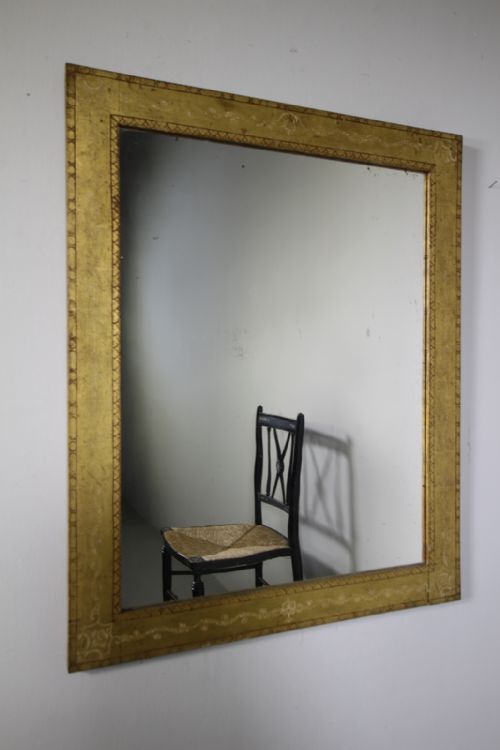 Regency Antique Original Painted Pine & Gilt Wall Mirror