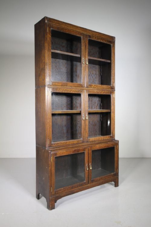 Heals 1920’S Solid Oak Stacking Bookcase