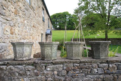 Set of Four English Mid 20th Century Octagonal Garden Urns