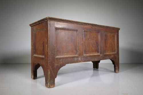 Original Painted Pine English 18th Century Antique Coffer