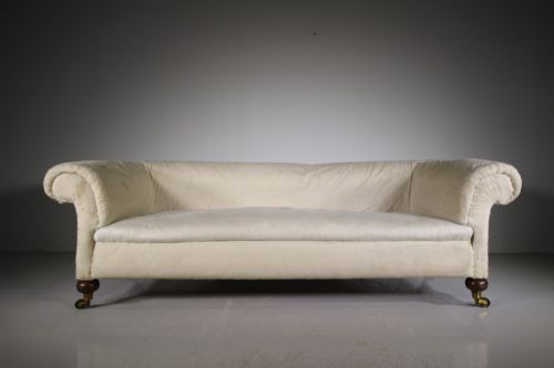 
Large English 19th Century Antique Upholstered Sofa