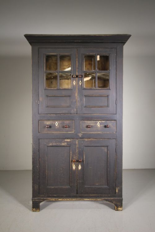 Georgian Antique Welsh Antique Painted Pine Food Cupboard