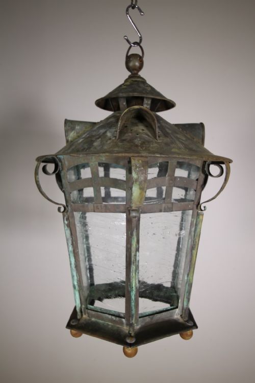 Wonderful 19th Century English Antique Copper Hanging Lantern
