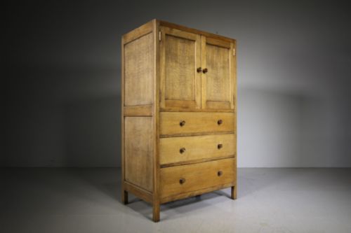 Heals of London 1930’S Oak Tallboy Cupboard