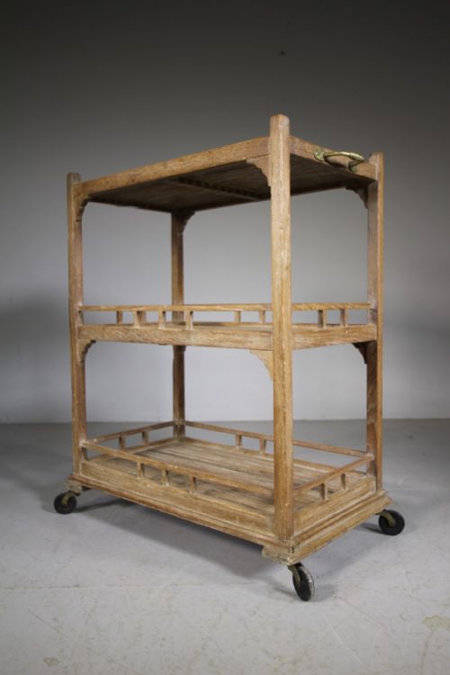 Fabulous Edwardian Antique Three Tier Teak Trolley