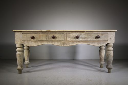 Fabulous English Antique Original Painted Pine Dresser Base