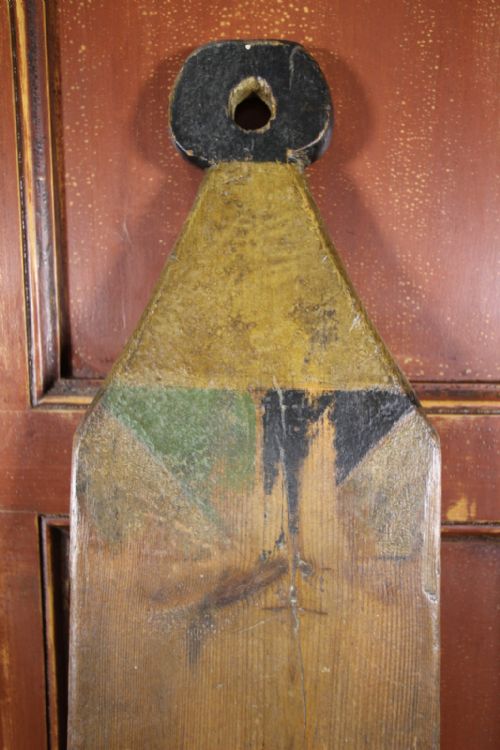 WELSH 18TH CENTURY ANTIQUE PAINTED PINE KNIFE SHARPENER - ADDITIONAL PHOTO 2