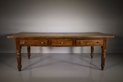 Fabulous Large English Antique Ash Kitchen Dining Table