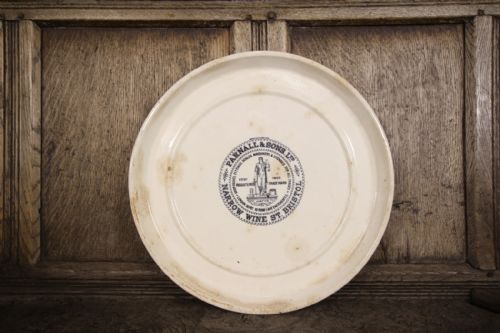 English Antique Creamware Butter Slab /Plate by Parnall & Sons