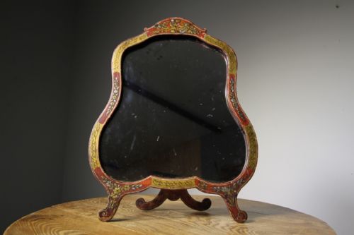 English 19th Century Antique Chinoiserie Wall Mirror