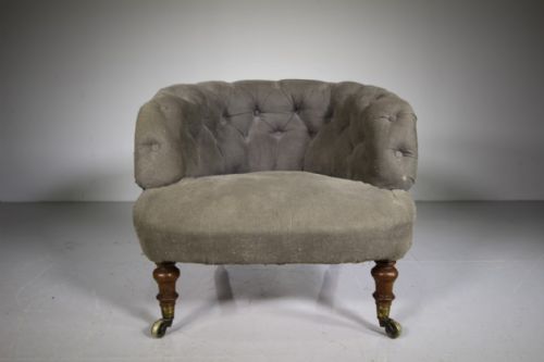 Early Howard & Sons Antique Upholstered Armchair