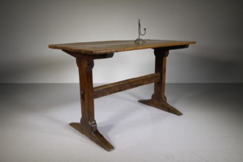 English 18th Century Antique Elm Tavern Dining Table