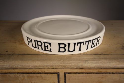 Large Antique Creamware Pure Butter Slab – Not Reproduction