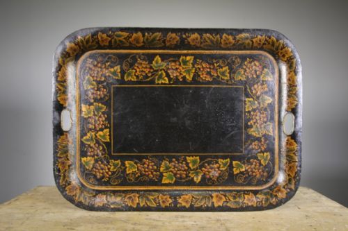 19th Century English Antique Toleware Tray