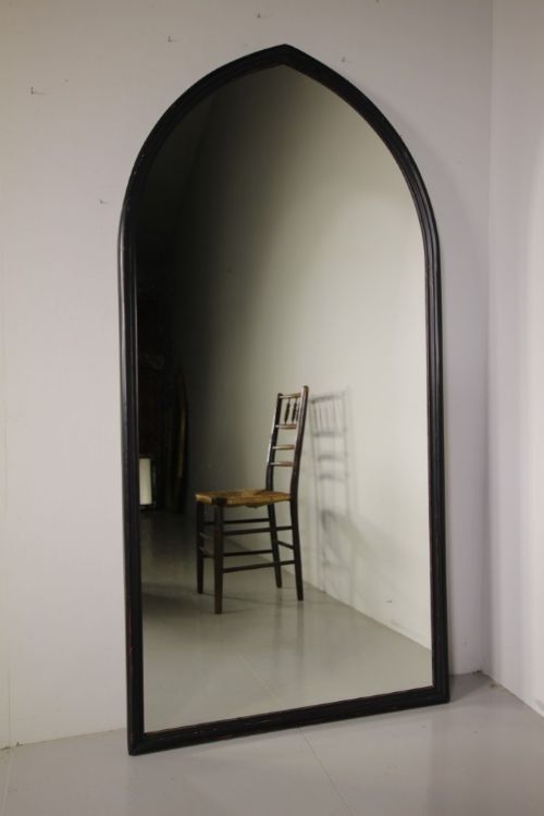 19th Century English Antique Arch Top Mirror