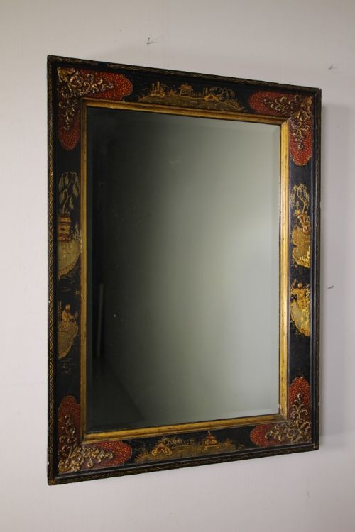 Fabulous 19th Century Chinoiserie Antique Wall Mirror