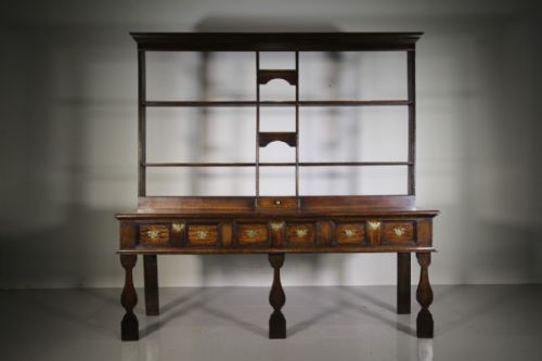 Welsh 18th Century Antique Oak Silhouette Dresser