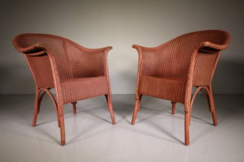 
Pair of English 1940’S Lloyd Loom Armchairs