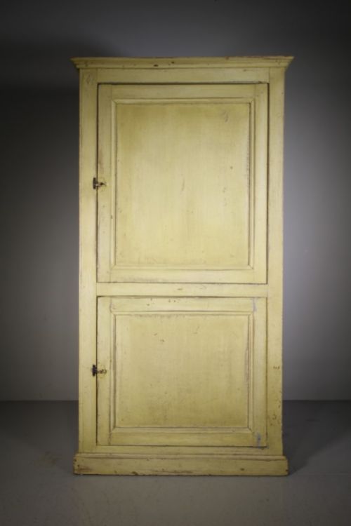 Large Late Georgian Antique Painted Pine Cupboard