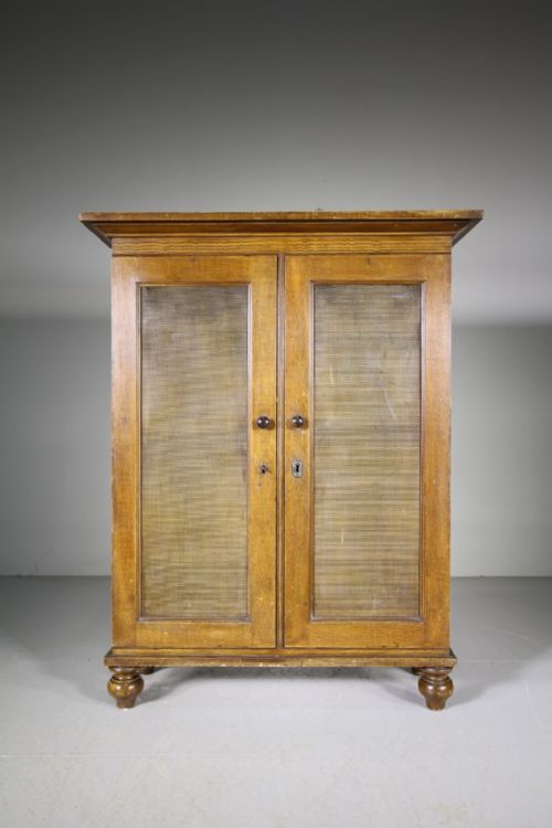 English 19th Century Original Painted Pine Antique Cupboard
