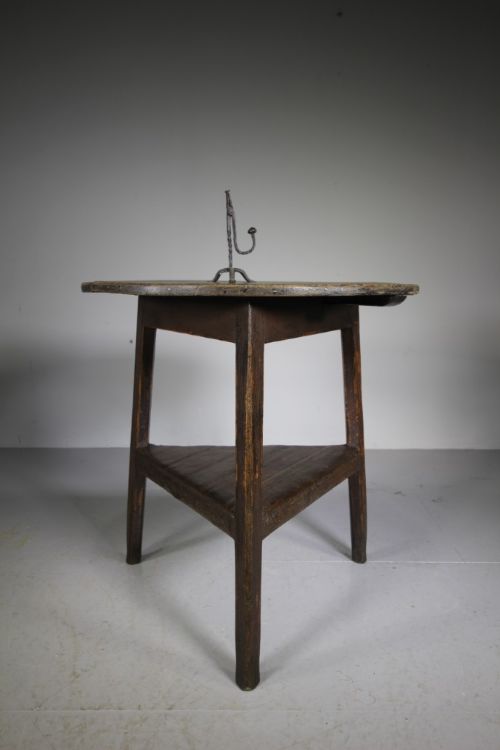 Honest Original Painted Pine Georgian Antique Cricket Table