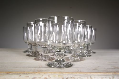 Collection Ten Antique Rummer Wine Glasses