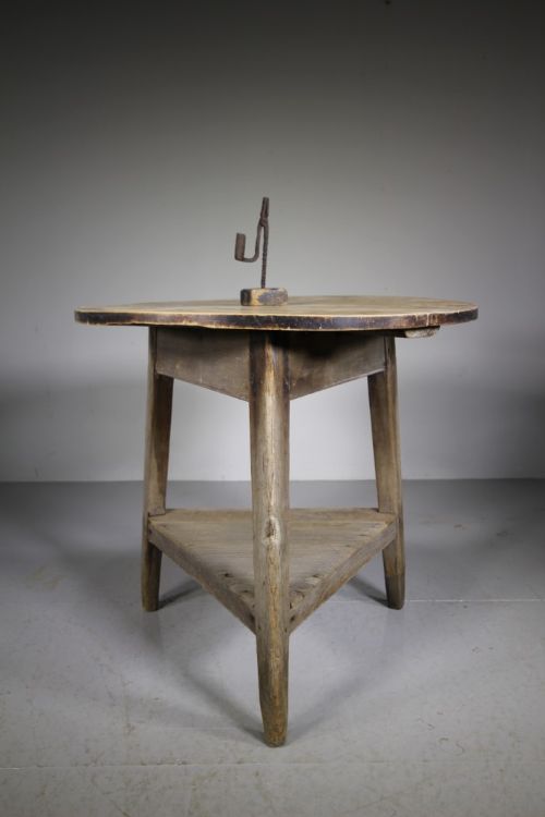 
Late Georgian Antique Sycamore Cricket Table