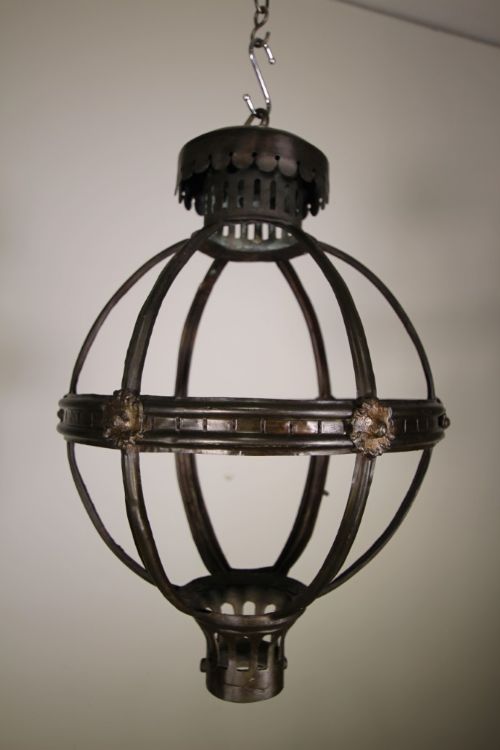 English 19th Century Antique Globe Hanging Lantern