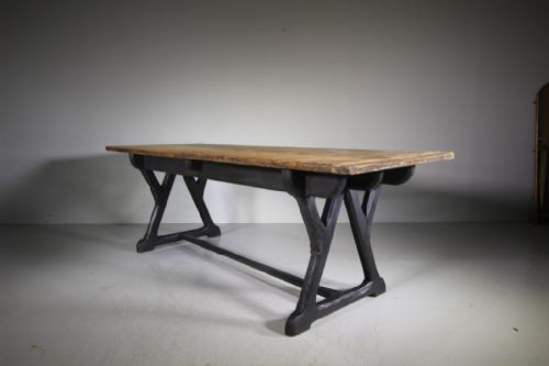 Fabulous Large English Gothic Pine Antique Kitchen Dining Table