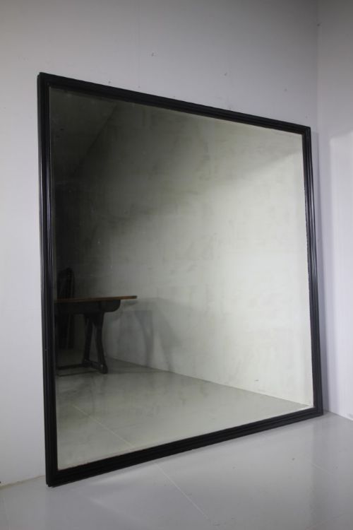 Large English 19th Century Antique Outfitters Mirror – Original Plate