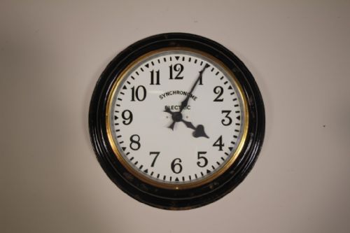 
Clean English 1920’S Synchronome Wall Clock – Working