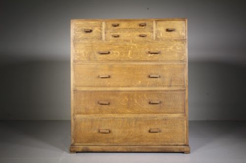 Heals Antique Large Oak Chest of Drawers – Labelled