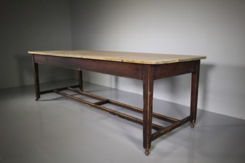Large English 19th Century Antique Kitchen Dining Table