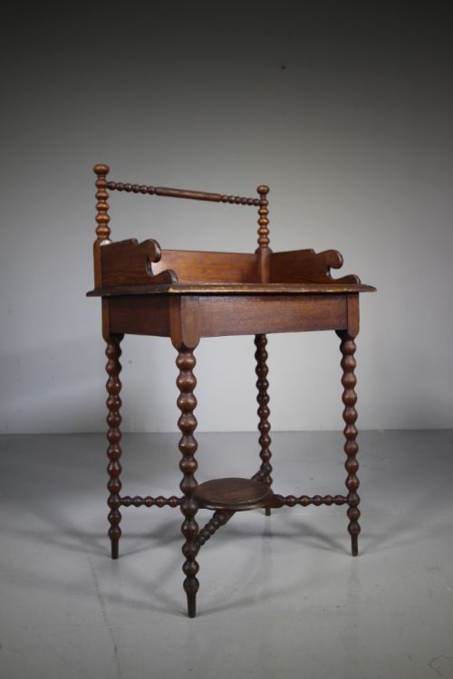 

Lovely English 19th Century Bobbin Turned Antique Side Table
