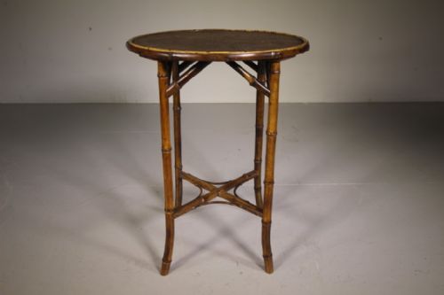 Simple English 19th Century Antique Bamboo Table