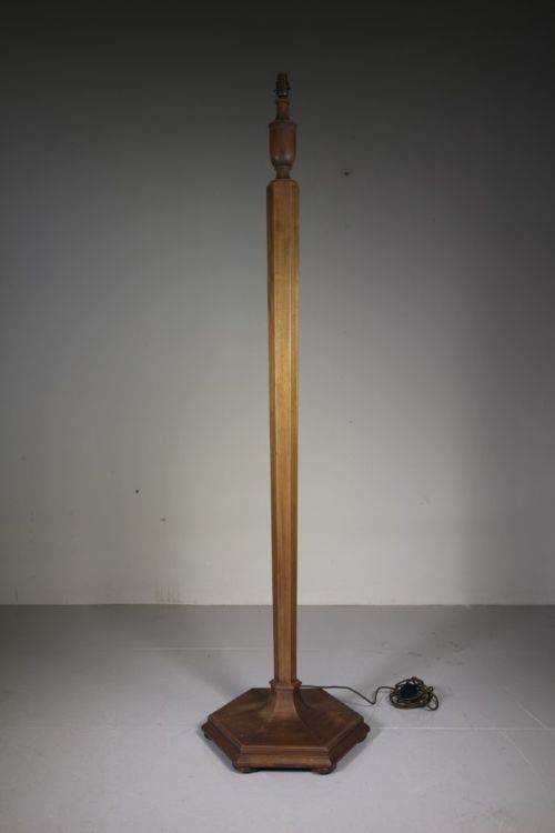 Heals of London 1920’S Walnut Floor Lamp – Rewired
