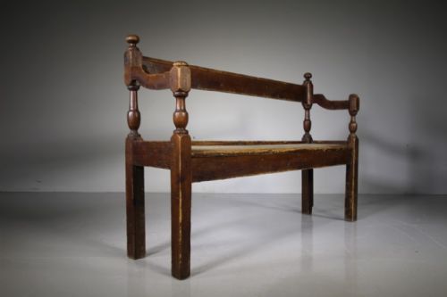 18th Century Antique Pine Bench Seat