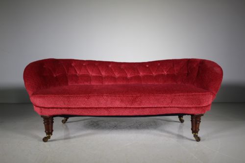 19th Century English Antique Gillows Sofa - Stamped