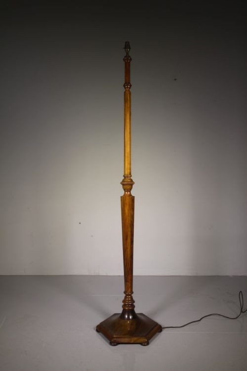 1920’S Walnut Antique Floor Lamp – Rewired